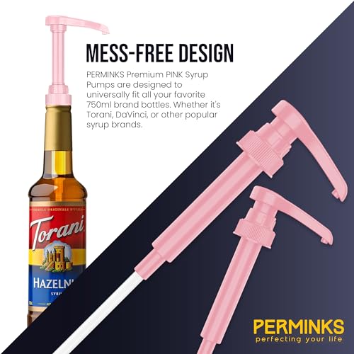 Premium Syrup Pump Dispenser - Compatible with 750ml Bottles (Pack of 3)