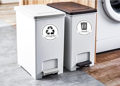Premium Recycle Stickers for Trash Bins - 3.5" Laminated Labels