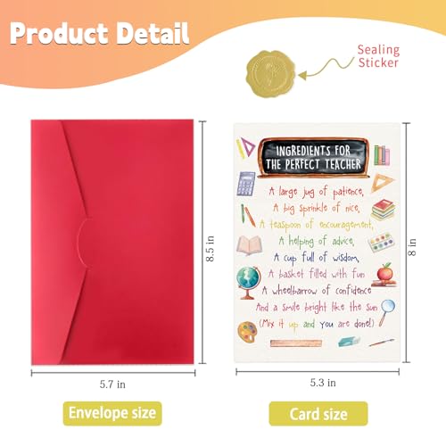 Funny Thank You Teacher Card - Great Teacher Appreciation Gift