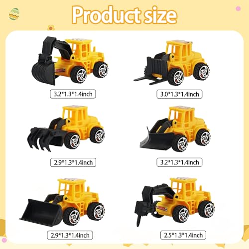 16pc Mini Construction Vehicle Cake Toppers Set - Variety 3