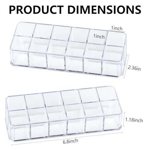 12-Slot Acrylic Lipstick Organizer Case - Stylish Storage Solution