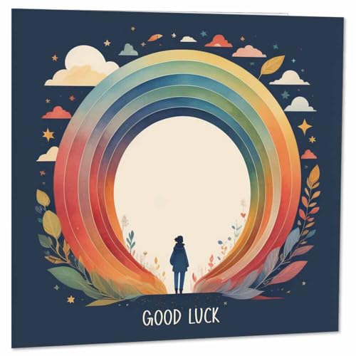 Purple Fox Good Luck Card for New Job and Adventures
