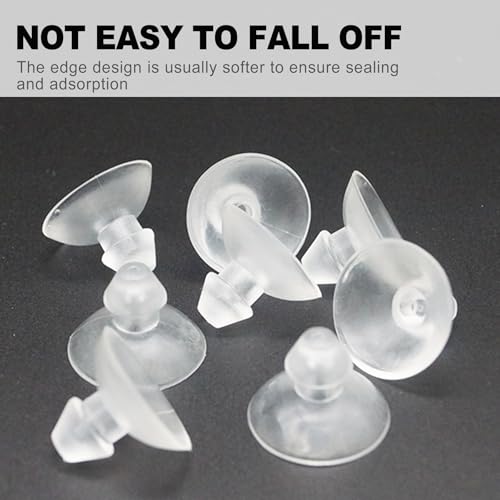 18mm Clear Suction Cups - 20 Pack for Glass Table Tops & Furniture