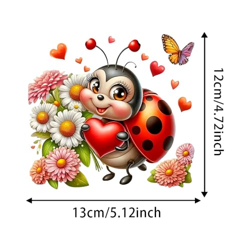 Cute Cartoon Ladybug Car Stickers - 2pcs Vinyl Decals for Cars & Walls