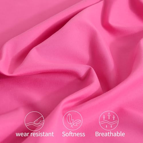 Horbaunal Microfiber Pillowcases, Standard Size (20"x26"), Hot Pink, 2 Pack