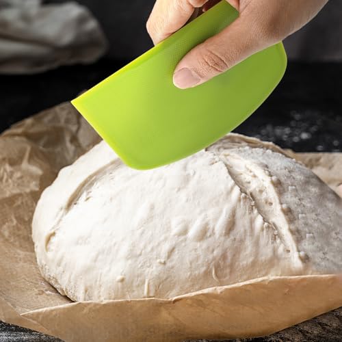 3-Piece Flexible Dough Scraper Set for Baking & Pastry Making