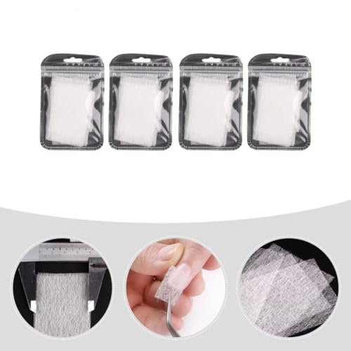 40-Piece Fiberglass Nail Extension Kit with Shape Clips & Silk Wraps