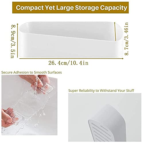 SUNFICON Wall-Mounted Shower Caddy with Adhesive Storage Shelf