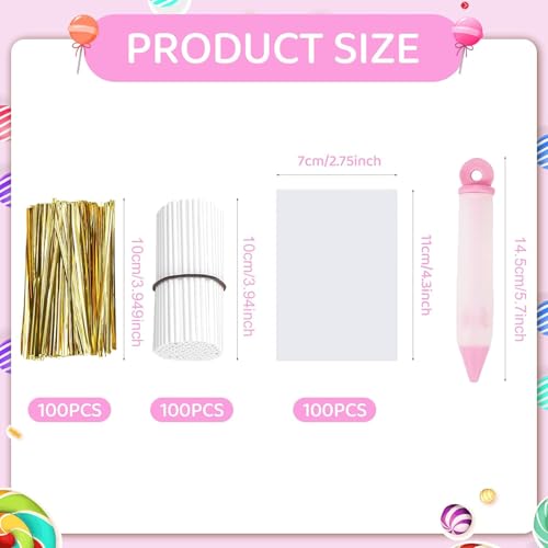 SULICRE 302-Piece Cake Pop Making Kit - Pink Decorating Pen & Scooper