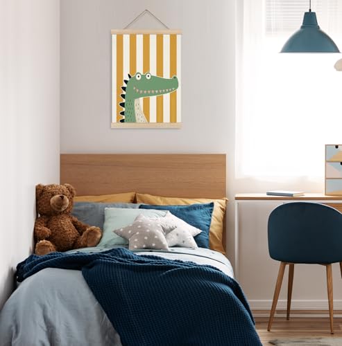Cute Crocodile Nursery Wall Art Poster | 12x16 Inch Hanging Decor