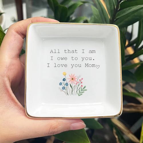 All That I Am Ceramic Jewelry Dish - Handmade Bridal Gift for Mom from Bride