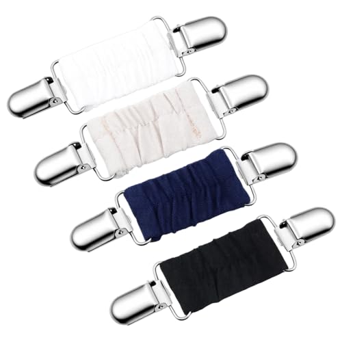 4-Pack Elastic Dress Cinch Clips - Adjustable Waist Tightener for Clothing