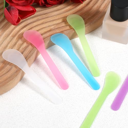 6 Pcs Plastic Makeup Spatulas Reusable Cosmetic Cream Scoops for Lotions