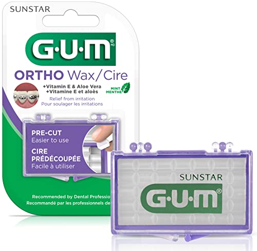 GUM Orthodontic Wax for Braces & Aligners, Mint, 1 Count