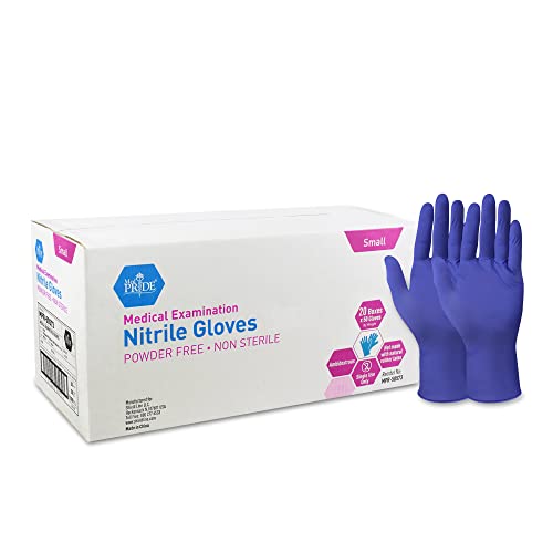 MED PRIDE Nitrile Medical Exam Gloves - Latex-Free Surgical Gloves for Home & Hospital Use