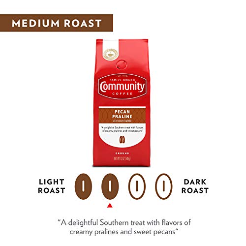 Community Coffee Pecan Praline Ground Coffee, Medium Roast, 12 Oz (Pack of 3)