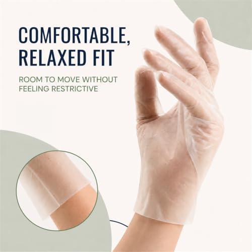 Disposable TPE Gloves - 100 Count, Food Safe, Latex-Free, Sizes S-XL