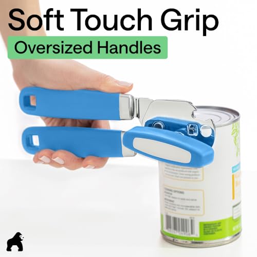 Gorilla Grip Manual Can Opener - Stainless Steel, Aqua