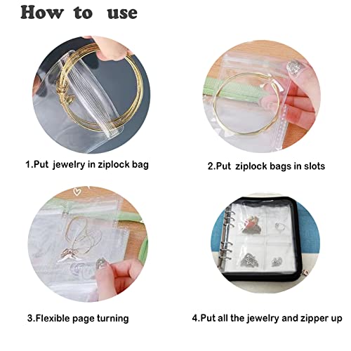 Travel Jewelry Organizer Case - Foldable, Zipper, Anti-Tarnish