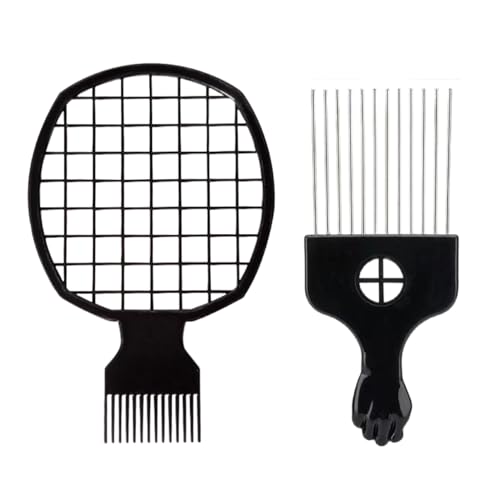 TIKIYOUN 2-in-1 Afro Hair Pick and Twist Comb Set for Curls