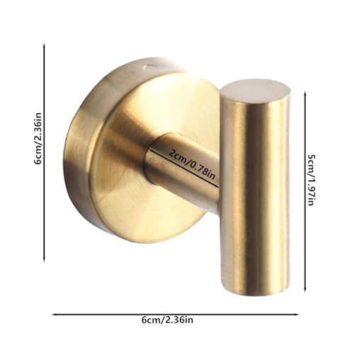 Heavy Duty No-Drill Suction Cup Coat Hooks - 2 Pack, Brushed Silver