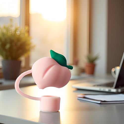 Peach Silicone Straw Cover for Stanley 30/40 Oz Tumblers
