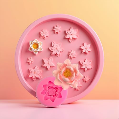 3D Flower Lotus Silicone Mold for Cake Toppers & Crafts