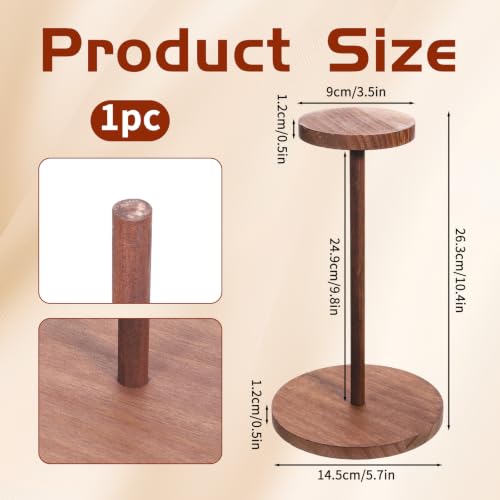 Wooden Hat Display Stand for Hats, Wigs & Accessories - 10x5.7 Inch