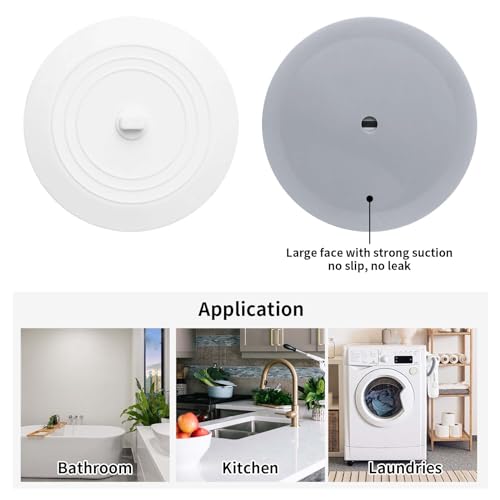 Vaincre 5" Universal Silicone Bathtub Drain Stopper - Leak Proof