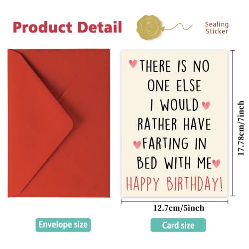 Soupklop SK-0008 Funny Birthday Card for Husband, Wife, Boyfriend, Girlfriend