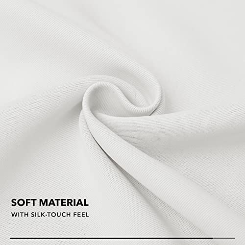 Deconovo Pure White Room Divider Curtain 80" x 84" - Grommet Top