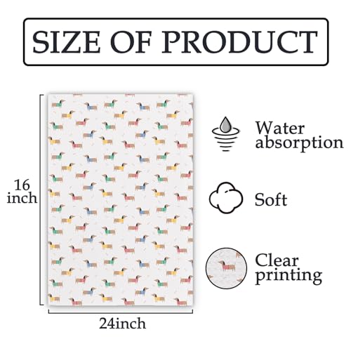Dachshund Kitchen Towel - Absorbent Dog Themed Dish Towel for Home Decor