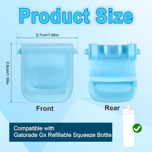 2pcs Replacement Lid Clip, Bottle Clasp for Gatorade GX (Light Blue)