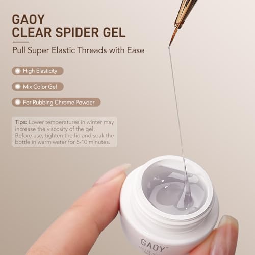 GAOY Clear Spider Gel for Nail Art - 5g Elastic Painting Polish