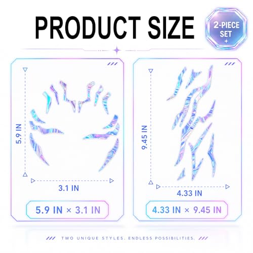 Lunarella Dark Fantasy Demon Mark Temporary Tattoos, 18-Pack Mystic Rune Symbol Stickers for Face and Forearm Cosplay