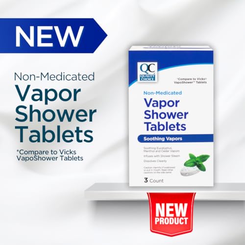 Quality Choice Vapor Shower Tablets Menthol & Eucalyptus for Sinus Relief