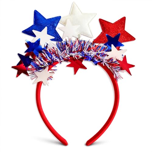 Patriotic Star Headband Red White and Blue 4th of July Hair Accessory