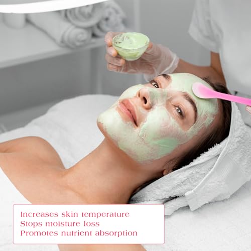 Salbsever 200 Pcs Disposable Plastic Face Masks with 2 Spatulas for Skin Care