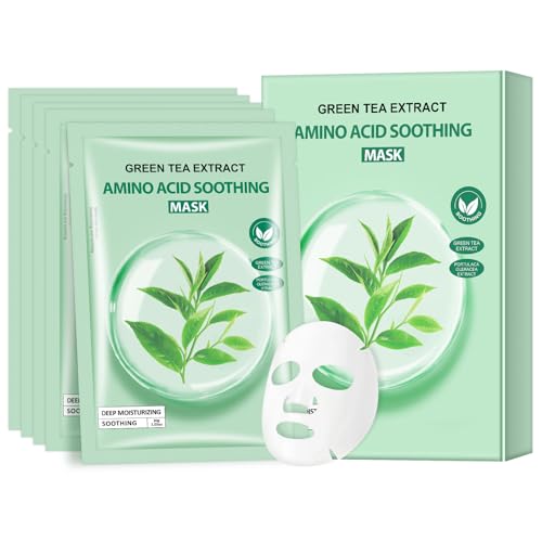 GUOYAOLIFU Tea Tree Facial Sheet Mask - 5 Pack Hydrating & Moisturizing