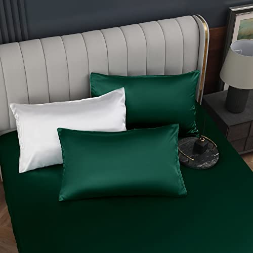 Homiest King Satin Pillowcases - 20x40 Smooth Cooling Covers, Set of 2