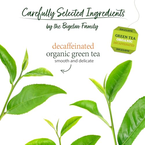 Bigelow Decaffeinated Organic Green Tea Bags, 40 Count