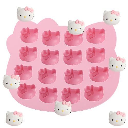 16-Cavity Kitten Silicone Mold for Chocolate, Candy, and Baking