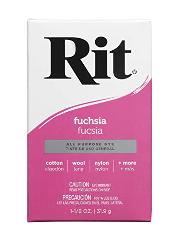 Rit Fuchsia Powder Fabric Dye 1-1/8 oz - Vibrant Color for Clothing & Crafts