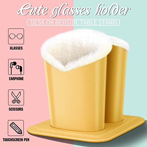 bvya Double Eye Glass Holder Stand with Plush Lining - Candy Color