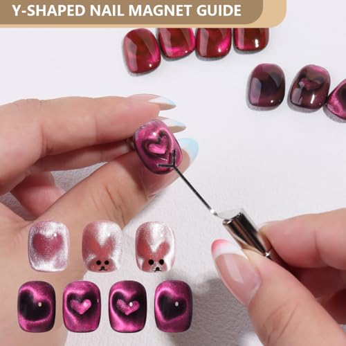 FSpronail 7-Piece Cat Eye Nail Magnet Tool Set with Wooden Handle