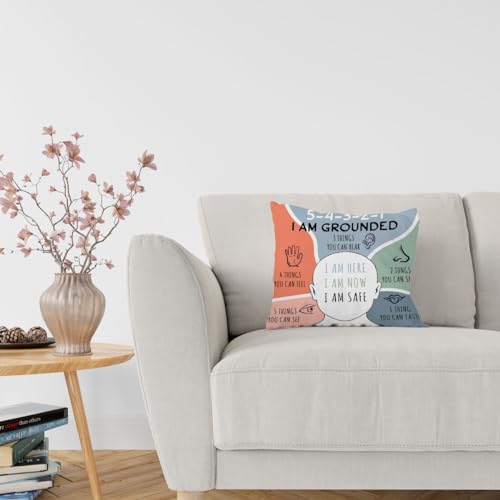 Grounded Throw Pillow Cover 18x18 for Anxiety Relief - ZsaTuiy #5