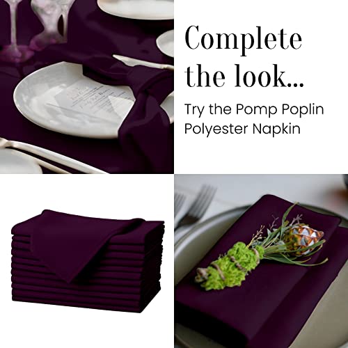 Pomp 52" x 52" Premium Polyester Tablecloth - Wrinkle & Stain Resistant