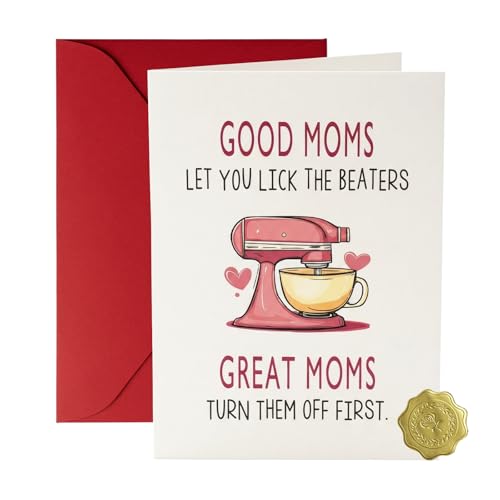 Funny Mother's Day Greeting Card with Envelope, 5x7 Cute Humor Card for Mom