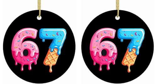 Funny Meme Christmas Ornaments - 3 Inch, 2 Pack