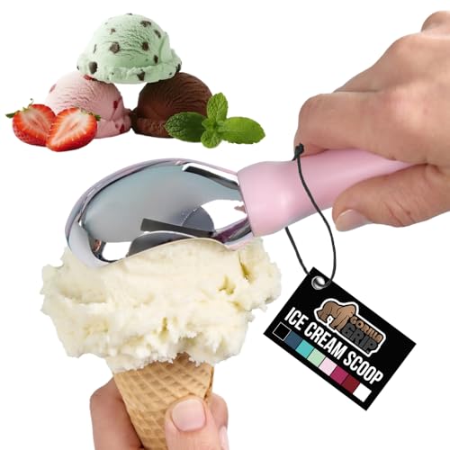 Gorilla Grip Heavy Duty Ice Cream Scoop - Professional Pink